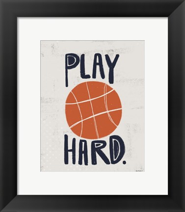 Framed Basketball Print