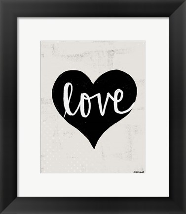 Framed Love Heart Print