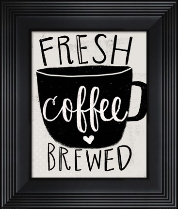 Framed Fresh Brewed Coffee Print