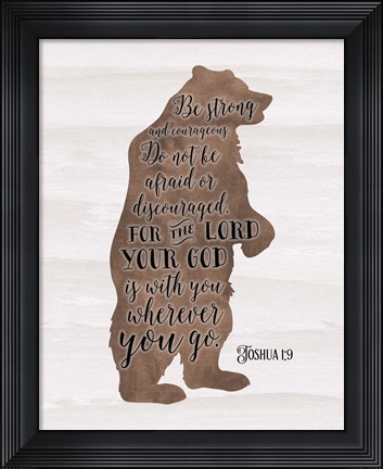 Framed Joshua 1-9 Print