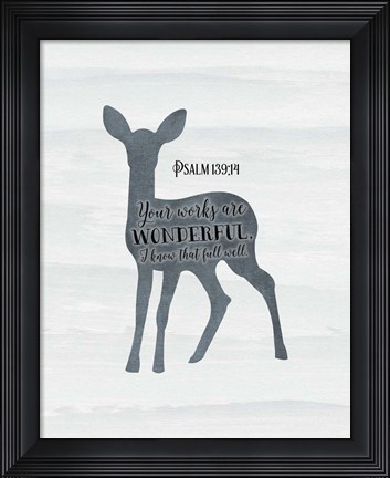 Framed Psalm 139-14 Print