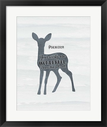 Framed Psalm 139-14 Print