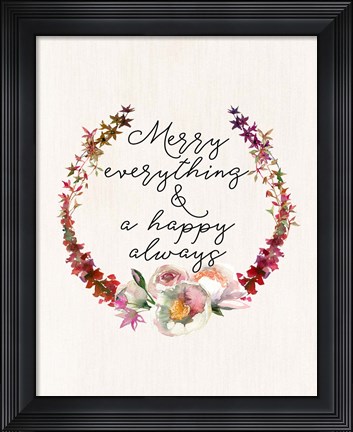 Framed Merry Everything Print