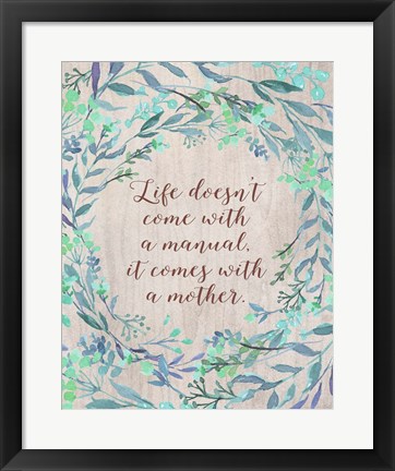 Framed Mom Manual Print