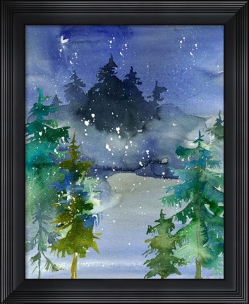 Framed Watercolor Winter Print