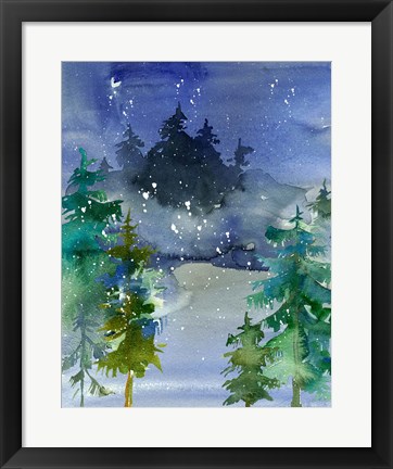 Framed Watercolor Winter Print