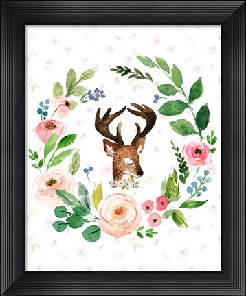 Framed Watercolor Deer Print