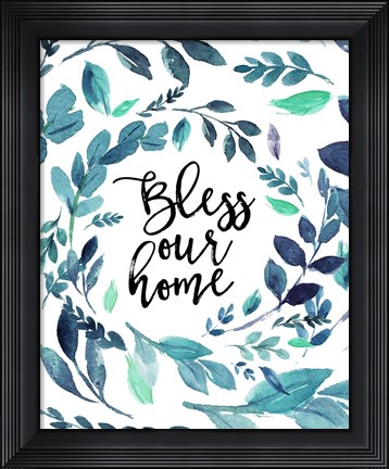 Framed Bless Our Home Print