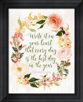 Framed Write It on Your Heart Print