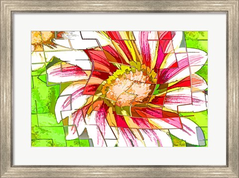 Framed Floral Twist II Print