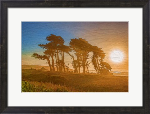 Framed Beach Trees Print