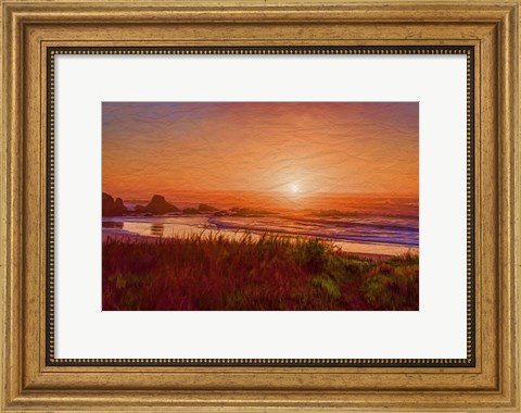 Framed Beach Color Print