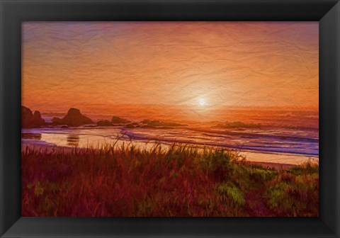 Framed Beach Color Print