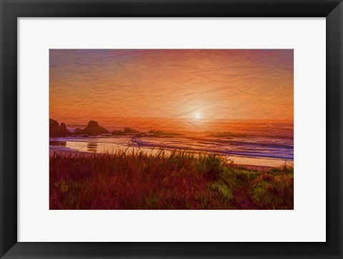 Framed Beach Color Print