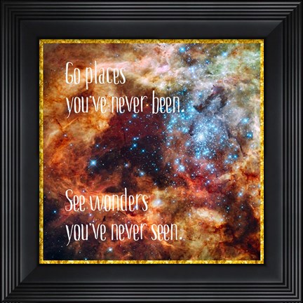 Framed Go Places Print
