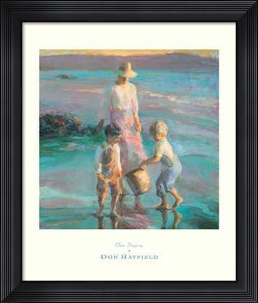 Framed Clam Digging Print