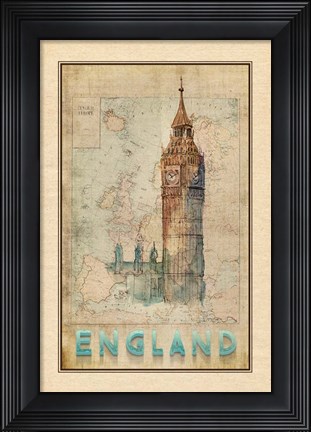 Framed Travel England Print