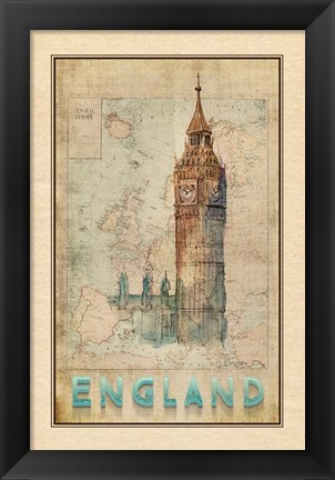 Framed Travel England Print