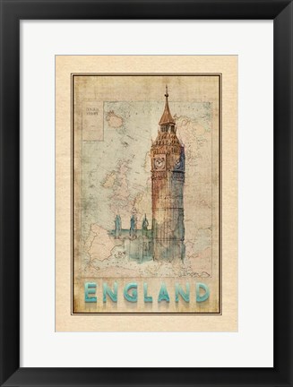 Framed Travel England Print