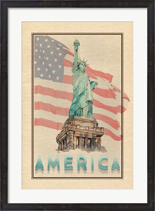 Framed Travel America Print