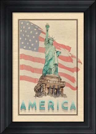 Framed Travel America Print