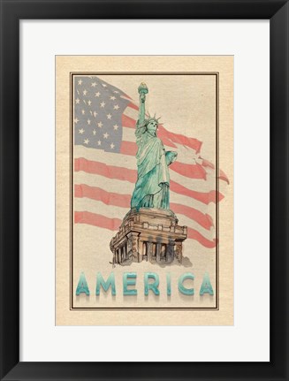 Framed Travel America Print