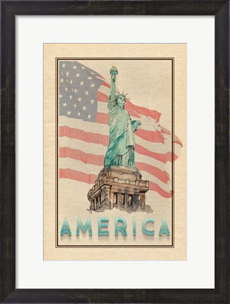 Framed Travel America Print