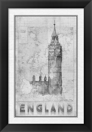 Framed Travel England Print