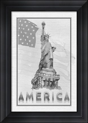 Framed Travel America Print