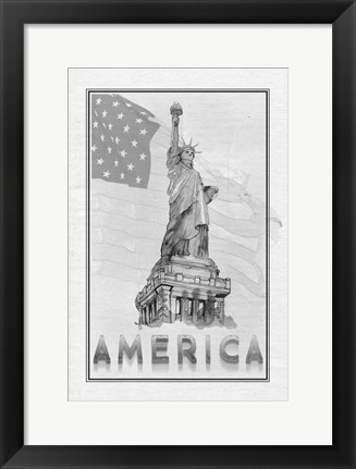 Framed Travel America Print