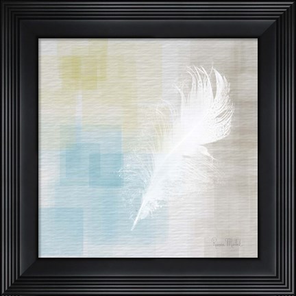 Framed White Feather Abstract II Print