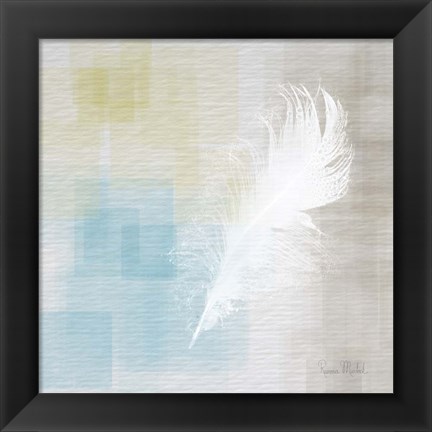 Framed White Feather Abstract II Print