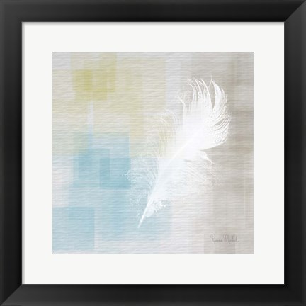 Framed White Feather Abstract II Print