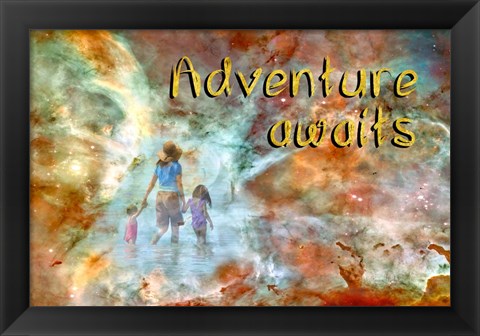 Framed Adventure Awaits Print