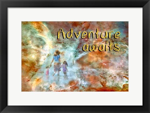 Framed Adventure Awaits Print