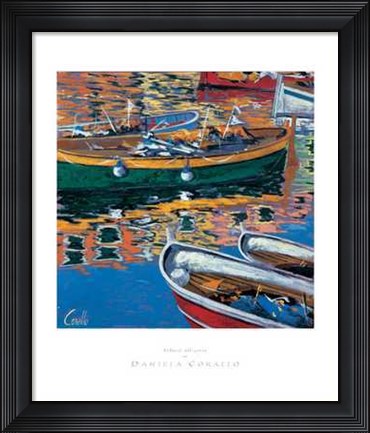 Framed Riflessi Nel Porto Print