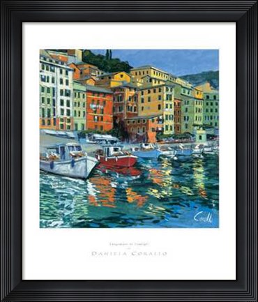 Framed Lungomare di Camogli Print