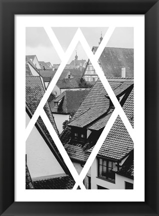 Framed Rothenburg Housetops Print