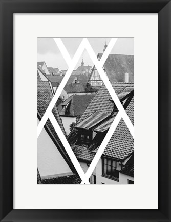 Framed Rothenburg Housetops Print