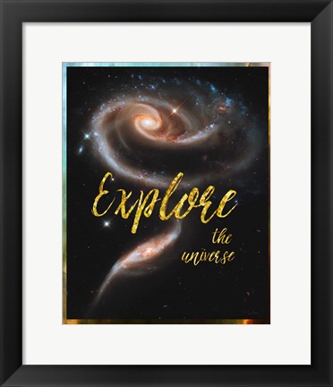 Framed Explore the Universe Print