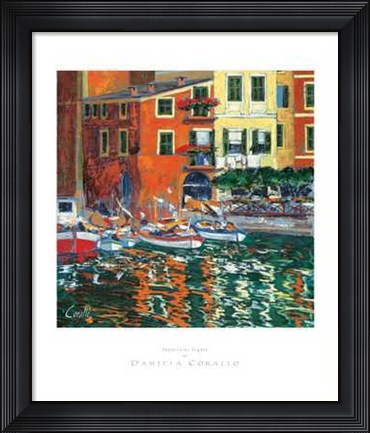 Framed Porticciolo Ligure Print