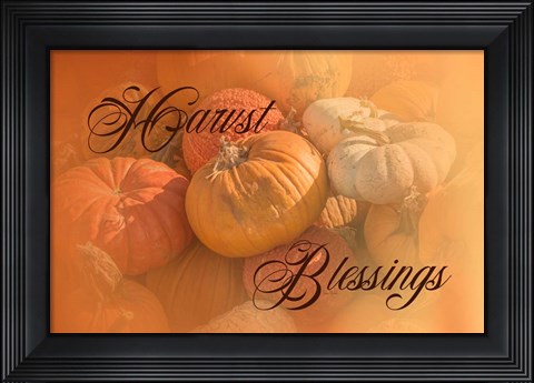 Framed Harvest Blessings I Print