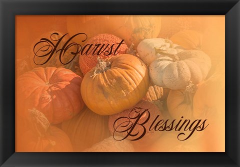 Framed Harvest Blessings I Print