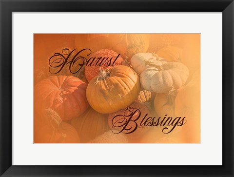 Framed Harvest Blessings I Print