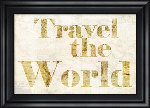 Framed Travel the World Print