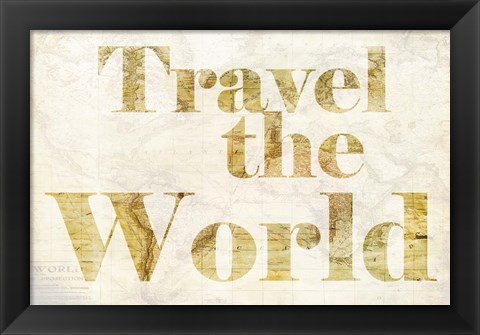 Framed Travel the World Print