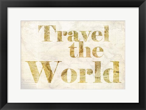 Framed Travel the World Print