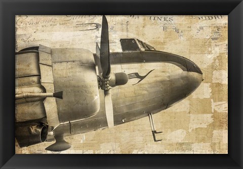 Framed Prop Plane Nose Print