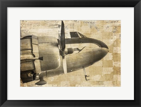 Framed Prop Plane Nose Print