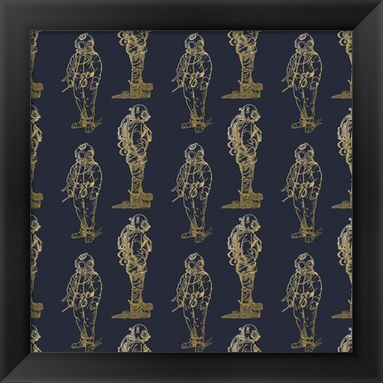 Framed Gold Diver Print